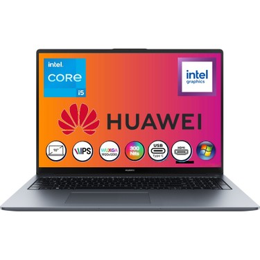 Huawei matebook D16 Intel Core I5 12450H 16GB 512GB SSD IPS Fiyatı