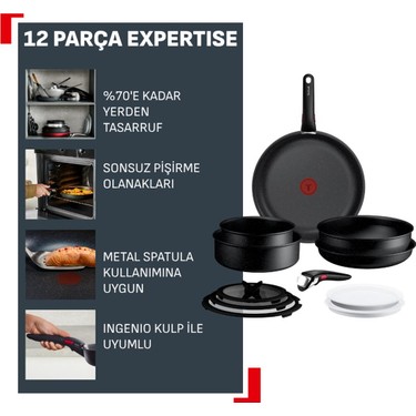  黒壺印 ティーセット 5点 Tefal Ingenio Expertise 5x Büyük Set - 12 Parça Fiyatı