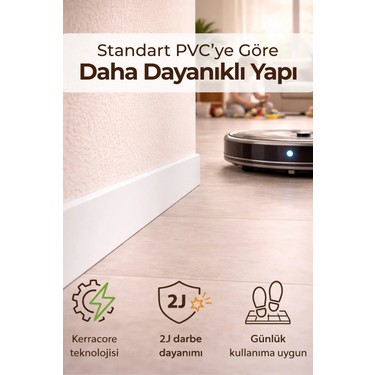 AGK Espumo Kompozit Süpürgelik 8 cm Beyaz | Suya, Neme, Fiyatı