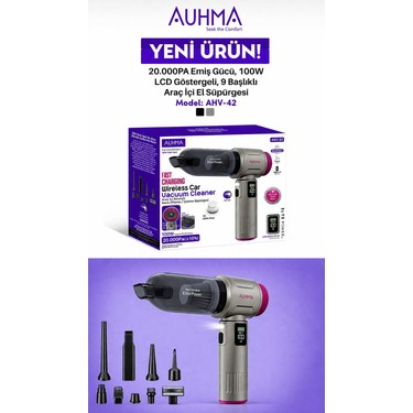 Azurtech Auhma Ahv-42 Kablosuz Araç Süpürgesi 20.000PA 100W Fiyatı