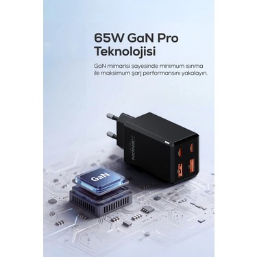 Xenon Smart Hızlı Şarj Adaptörü 65W Gan + Type-C Kablo 100W Fiyatı