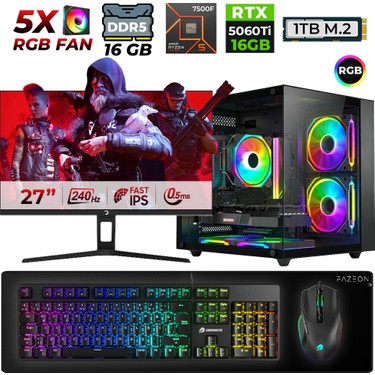 Xaser Live X70 Ryzen 5 7500F 16GB Ddr5 Ram 1tb M.2 Nvme SSD Fiyatı