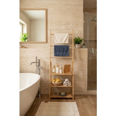 ペネロペ Milonsa Bambu Merdiven Havluluk Raflı | Çok Amaçlı Banyo Fiyatı