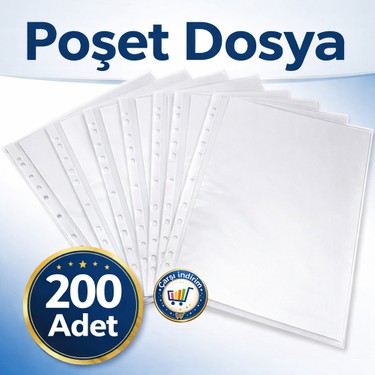 Nistabolje 200 A4 Şeffaf Poşet Dosya 21.6 cm x 30 cm Fiyatı