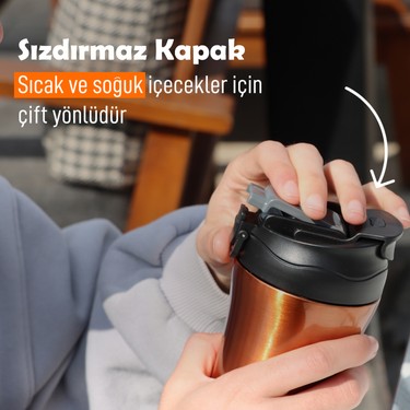 Any Morning 400 ml Paslanmaz Çelik Termos Mug, Çift İşlevli Fiyatı