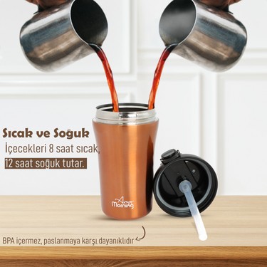 Any Morning 400 ml Paslanmaz Çelik Termos Mug, Çift İşlevli Fiyatı
