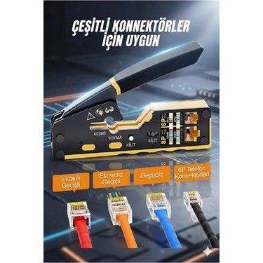 Yeni Nesil 2025 Ez Pense RJ45 Sıkma Aracı Cat5/cat6/cat7 Fiyatı