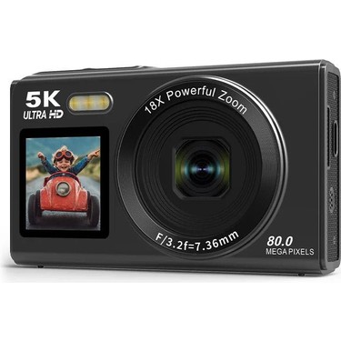 Azurtech 5k Ultra Hd Dual Screen Dijital Kamera 18X Zoom Fiyatı