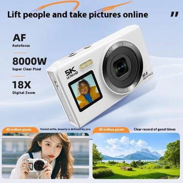 Azurtech 5k Ultra Hd Dual Screen Dijital Kamera 18X Zoom Fiyatı