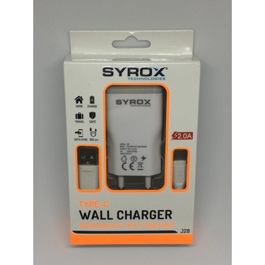 Syrox J28 Type-C Şarj Aleti Adaptör + Kablo Fiyatı