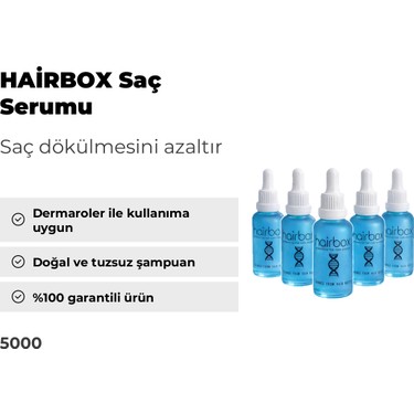HAİRBOX Erkek Saç Serum, Saç Serum ( 5'li Serum ) Fiyatı
