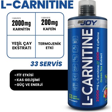 l carnitine bigjoy Bigjoy L-Carnitine Likit Çilek Aromalı 1000ml Fiyatı