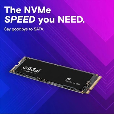 Crucial 1TB P3 M.2 NVMe PCIe CT1000P3SSD8 3500 - 3000MB-s 5 Fiyatı