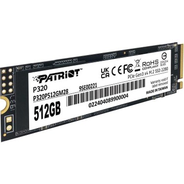 Patriot 512GB P320 3000-2200MB-s NVMe M.2 SSD (P320P512GM28) Fiyatı