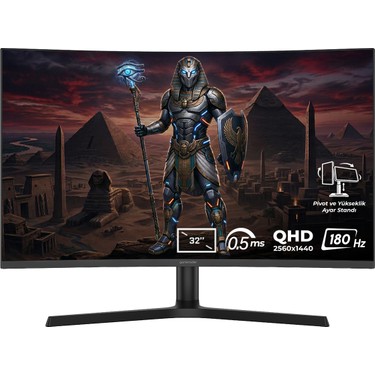 Gameraider Horus GR32QC18V 32 Inç 180Hz 0.5ms 2k Qhd Fiyatı