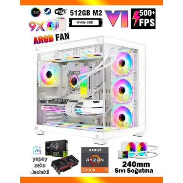 Zeiron Mirage X32 White Ryzen 7 5700X ∣ 16GB RAM ∣ 512GB SSD Fiyatı