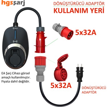 Hgsşarj 20 Metre - 5X32A 380V ile Çalışan Cihazınızı, 220V Fiyatı