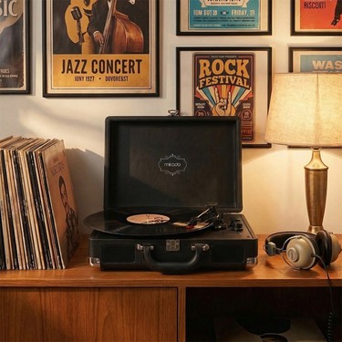 Mikado Nostalgia MN-P317 Siyah Turntable+Rca+Bluetooth Fiyatı