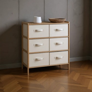 Digithome DB-0016 Bambu 6 Çekmeceli Dolap Çok Amaçlı Fiyatı