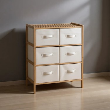 Digithome DB-0016 Bambu 6 Çekmeceli Dolap Çok Amaçlı Fiyatı
