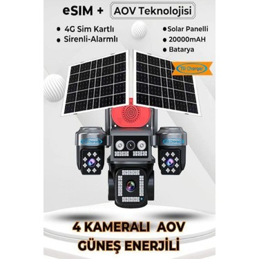 Avenir KRNTEKNO 4 Kameralı E-Sım Güneş Enerjili Güvenlik Fiyatı