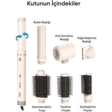 Lorenzo Airpixie 6in1 Saç Şekillendirici Seti Cream Fiyatı