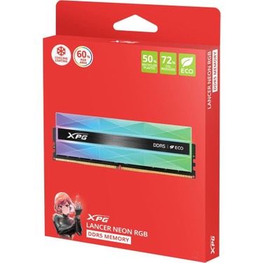 XPG Lancer Neon RGB DDR5-6400Mhz CL32 32GB (2x16GB) Dual Kit Fiyatı