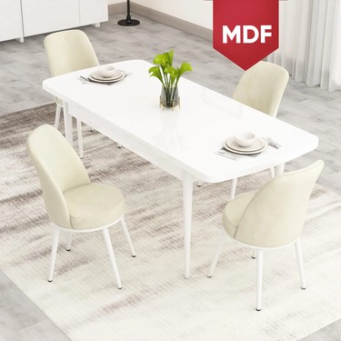 Canisa Nix Serisi Açılabilir MDF 70X114 Beyaz Mutfak Masası Fiyatı