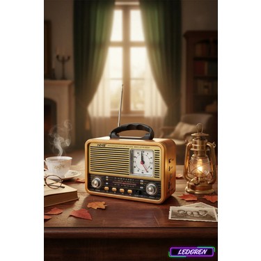 L'edoren NS-8898BT Nostaljik Radyo Analog Saatli Bluetooth Fiyatı