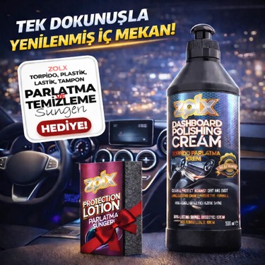 Zolx Torpido Plastik Parlatıcı Bakım Kremi Tüm Araçlar Için Fiyatı