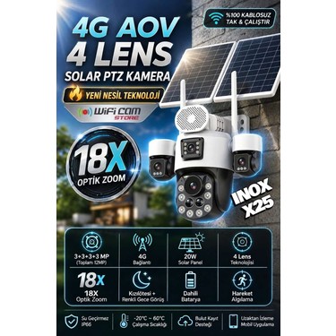 Wificam Inox X25 4 Kameralı Optik Zoom Güneş Enerjili 4g Fiyatı