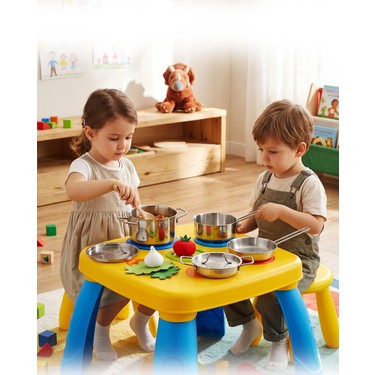 Hascevher Mini Chef 6 Parça Çelik Oyuncak Tencere Seti Fiyatı