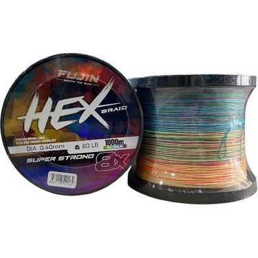 みとこん Fujin Hex 8x 1000MT 0.40MM 36.3kg Ip Örgü Misina Multi Color Fiyatı