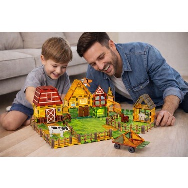 Ziventa Magnetic Tiles 76 Parça Manyetik Blok Çiftlik Seti Fiyatı