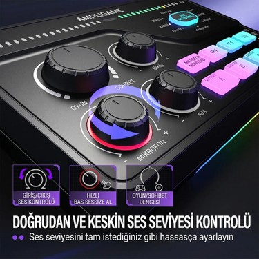 Fifine Ampligame Sc8 USB Oyuncu Ses Mikseri Fiyatı