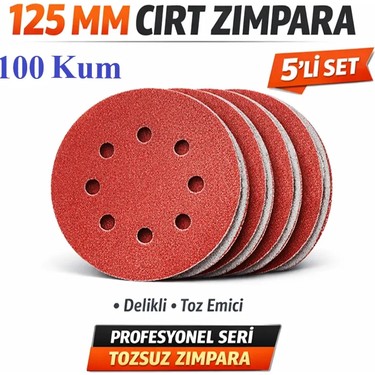 Venoa 125 mm Cırt Zımpara Kağıdı 5 Adet – 8 Delikli Disk, Fiyatı