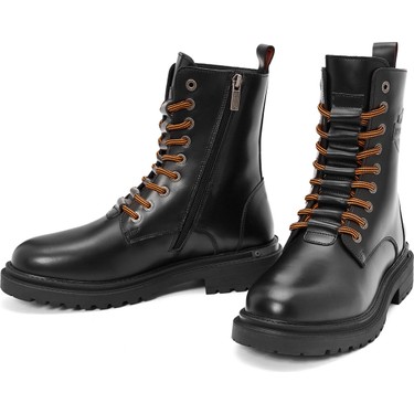 Harley Davidson Erkek Siyah Thar Bağcıklı Deri Postal Bot Fiyatı