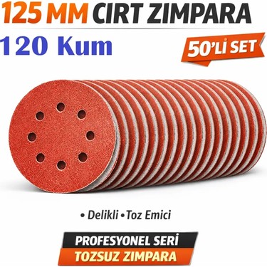 Venoa 125 mm Cırt Zımpara Kağıdı 50 Adet – 8 Delikli Disk, Fiyatı