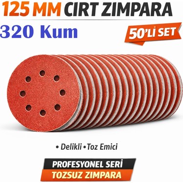 Venoa 125 mm Cırt Zımpara Kağıdı 50 Adet – 8 Delikli Disk, Fiyatı