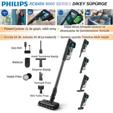 Philips XC6456 6000 Series Dikey Süpürge Fiyatı