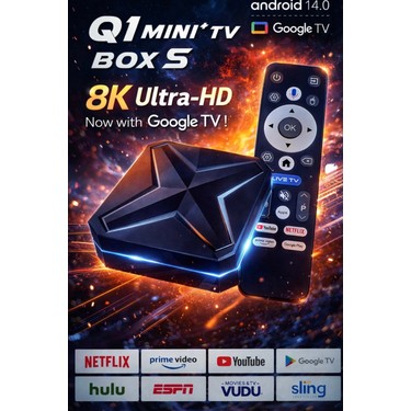 Azurtech Q1 Mini Tv Box S Android 14 Google Tv 8k Ultra Hd Fiyatı