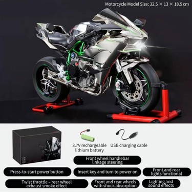 Xlg Kawasaki H2R 1:6 Dinamik Alaşım Motosiklet Modeli – Fiyatı