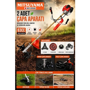 じゃぱやん Mitsuyama Japon Benzinli Yan Tırpan 5,7 hp Motor Gücü ile Fiyatı