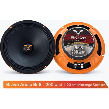 Brave 20cm Amfi Tipi 200w 100rms Midrange Hoparlör Takımı Fiyatı