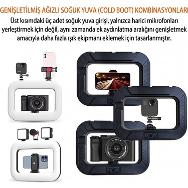 CoverZone 3in1 Şarjlı LED Ring Light Video Işık Seti Fiyatı