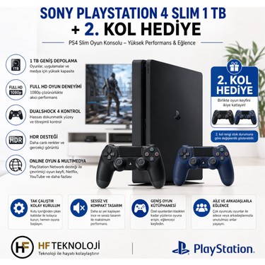 Sony Playstation 4 Slim 1 Tb Oyun Konsolu (Ithalatçı Fiyatı