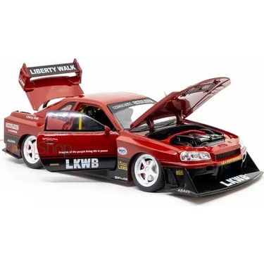 Hobbiez World Nissan Skyline Gt-R R34 Liberty Walk Kırmızı- Fiyatı