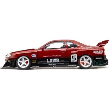 Hobbiez World Nissan Skyline Gt-R R34 Liberty Walk Kırmızı- Fiyatı