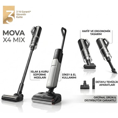 Gray Desperade Tic Ⅲw 19-20 157cm Mova Islak ve Kuru Şarjlı Dikey Süpürge | 20.000 Pa Emiş Fiyatı