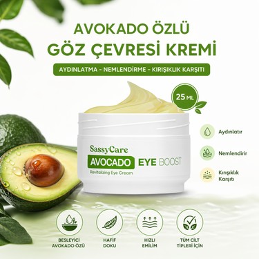 Sassycare Avocado Eye Boost – Nemlendirici, Besleyici, Fiyatı